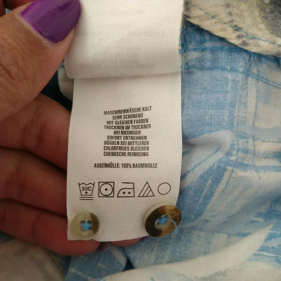 Columbia River Lodge Vented Button Down Shirt Fishing Print Men Size XL Blue - Picture 9 of 11